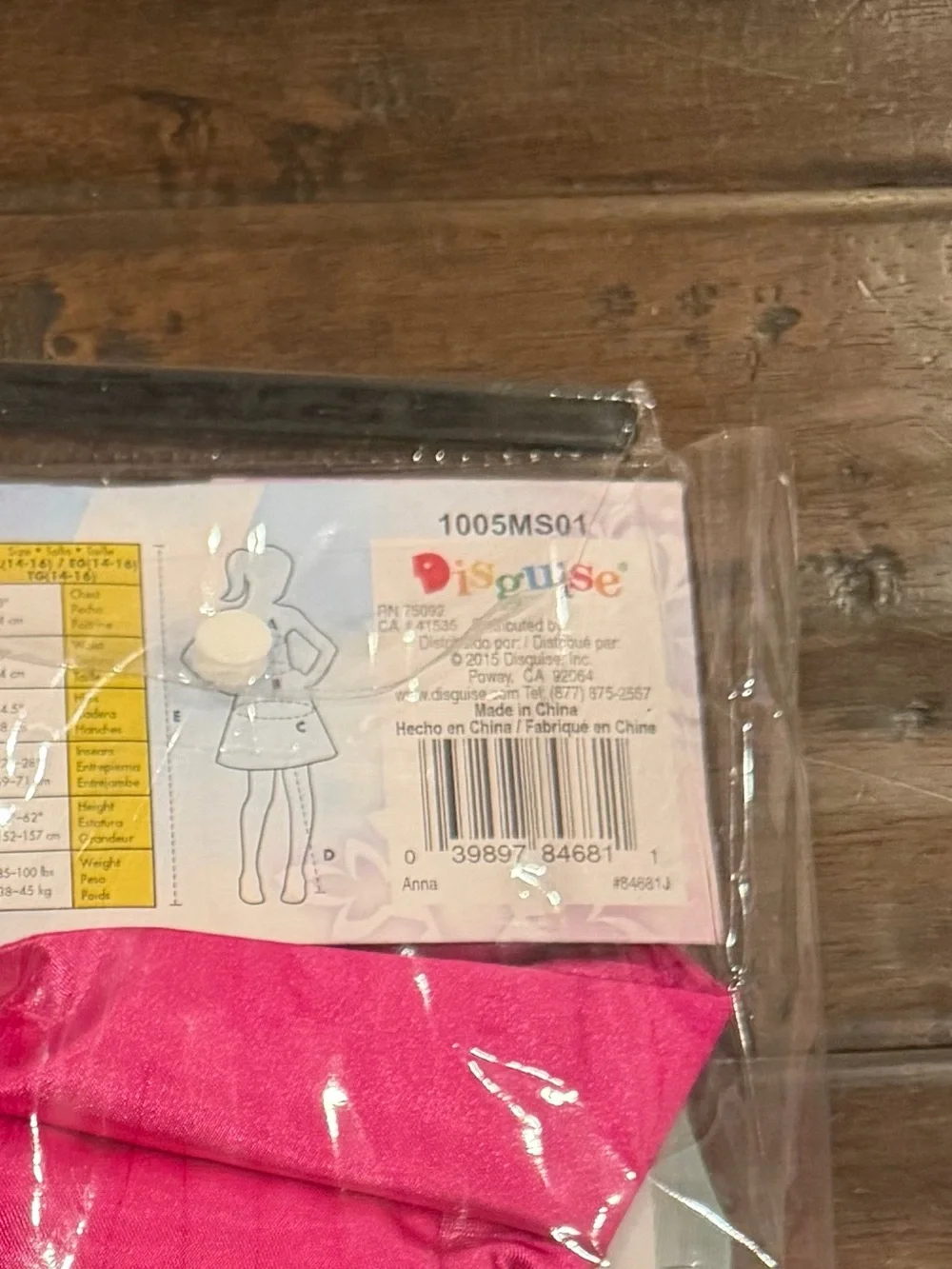 Disney Anna Costume - Pink Cape & Blue Skirt